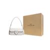 COACH Morgan Coated Canvas With Leather God Of Wine Bag, Handbag, Shoulder Bag Women's Silver & Chalk & Glacier White CJ617-SVVS5