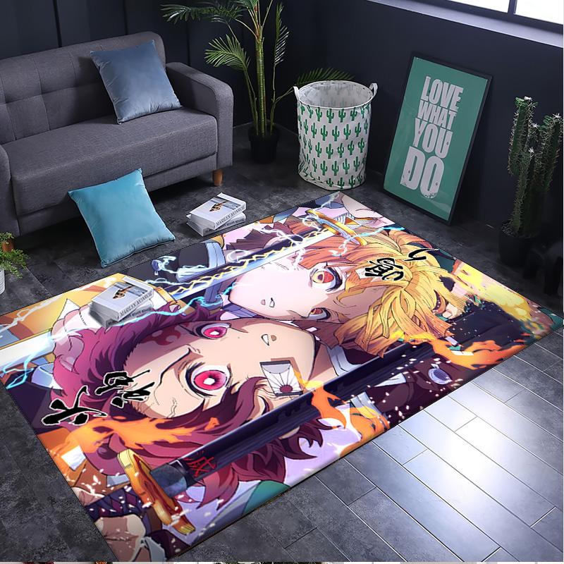 1PC rug Powerful Demon Anime Carpet, Chair Rug,Area Rug for Office Bedroom living rooms bedroom, Doormat decor Christmas fan gifts