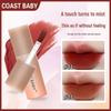 COAST BABY Velvet Lip Mud: Korean Style Pink Matte Finish Nude Lipstick for Students