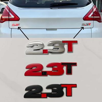 3D Metal 2.3T Displacement Badge Sticker Rear Trunk Emblem Decal for GT Shelby