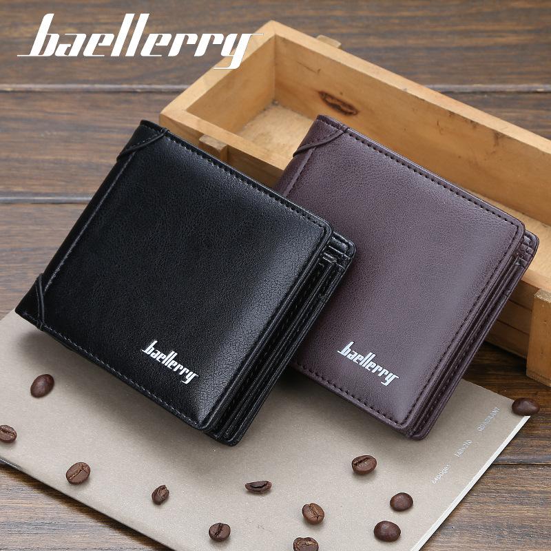 Baellerry Faux Leather Wallet for Men Business Design Card Holder Purse GZW