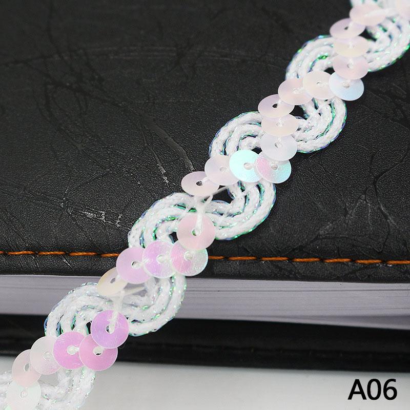 

5 м Кружево с пайетками Кружевной фестон Кружевная тесьма DIY Швейное ремесло Аксессуары для одежды Блестящие бусины Пайетки Ленты Свадебное украшение as picture