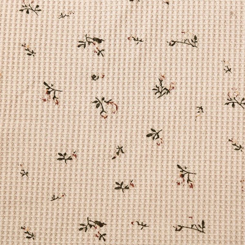 45x160cm Floral Waffle Knitted Fabric Soft Breathable for Dresses Home Wear T-shirt Kids Children's Clothing Handmade DIY Fabric