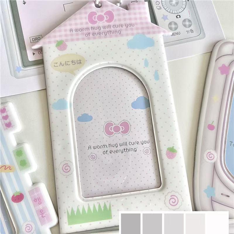 Telefon Askılı PVC Kartlık - Sevimli Fotoğraf, Okul ve Kimlik Kartı Saklama Cüzdanı