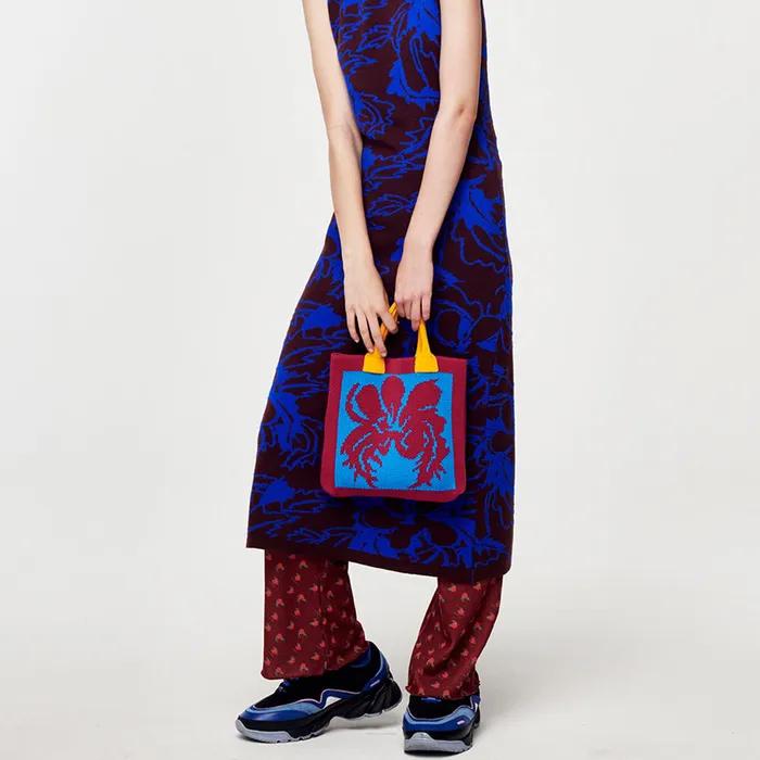 POPPY KNIT Mini Bag Burgundy