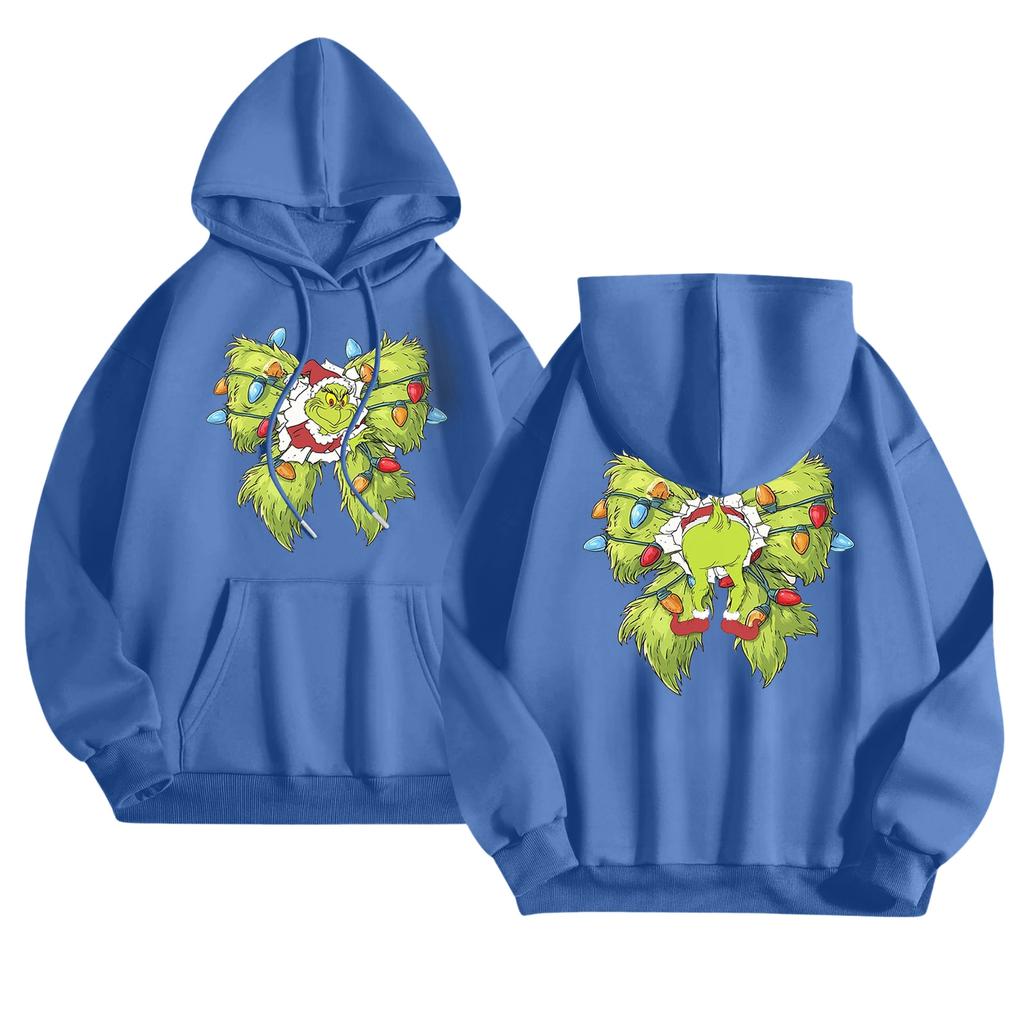 Women's Fashionable Casual Long-Sleeved Hooded Printed Sweatshirt