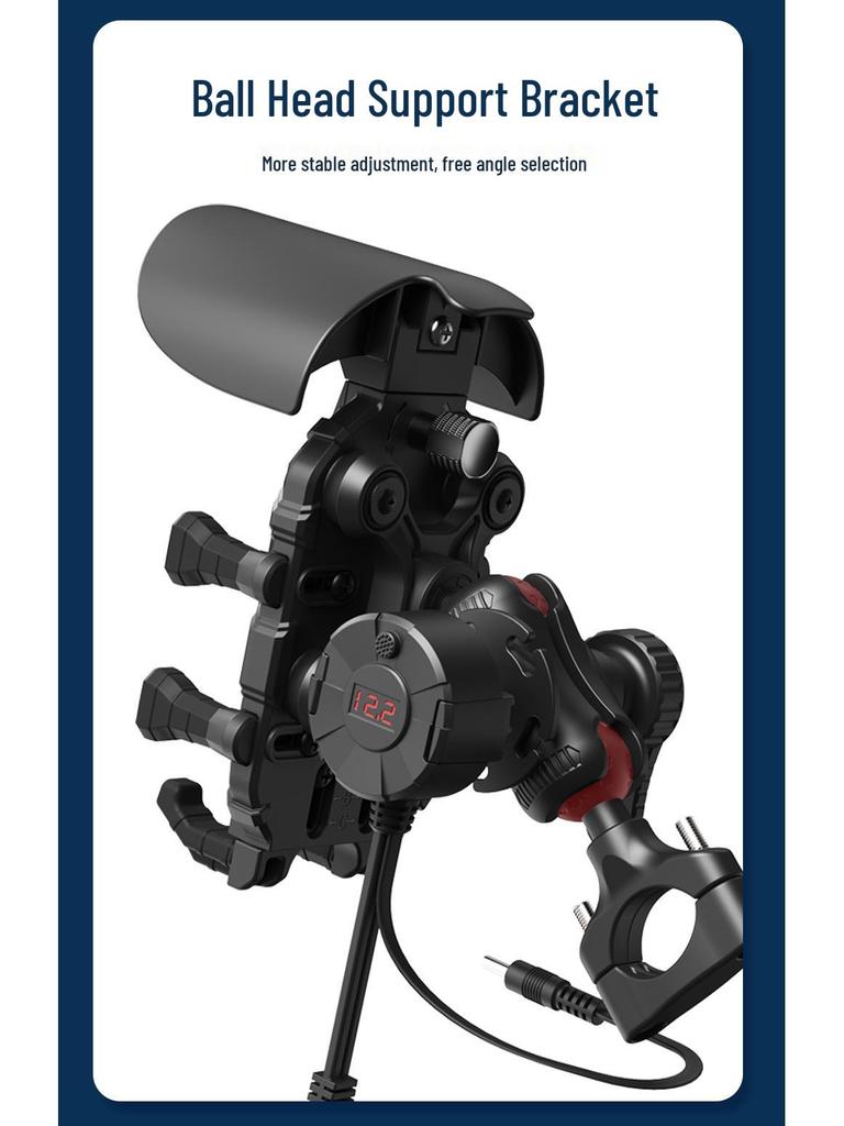 Wireless Fast-Charging Motorcycle & Scooter Phone Holder