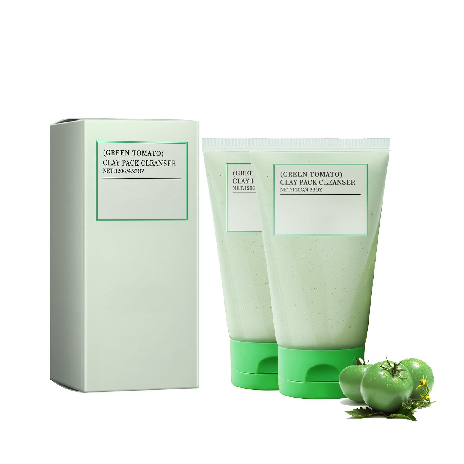 

Повністю зелена томатна маска, очищаюча маска із зелених помідорів, зволожуючий очищувальний засіб, заспокійливий миючий засіб, маска із зелених помідорів для будь-якої шкіри One Size