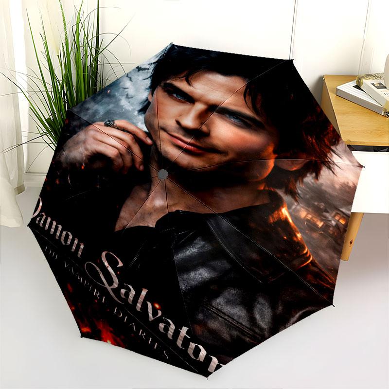 1 PC Automatic Folding Umbrella - The Vampire Pattern, Portable & Foldable Design with 8 Ribs, Christmas Birthday Gifts