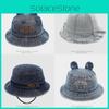 Denim Kids Fisherman Hat With Sun Protection And Breathable Adjustable Fit For Summer Sunshade