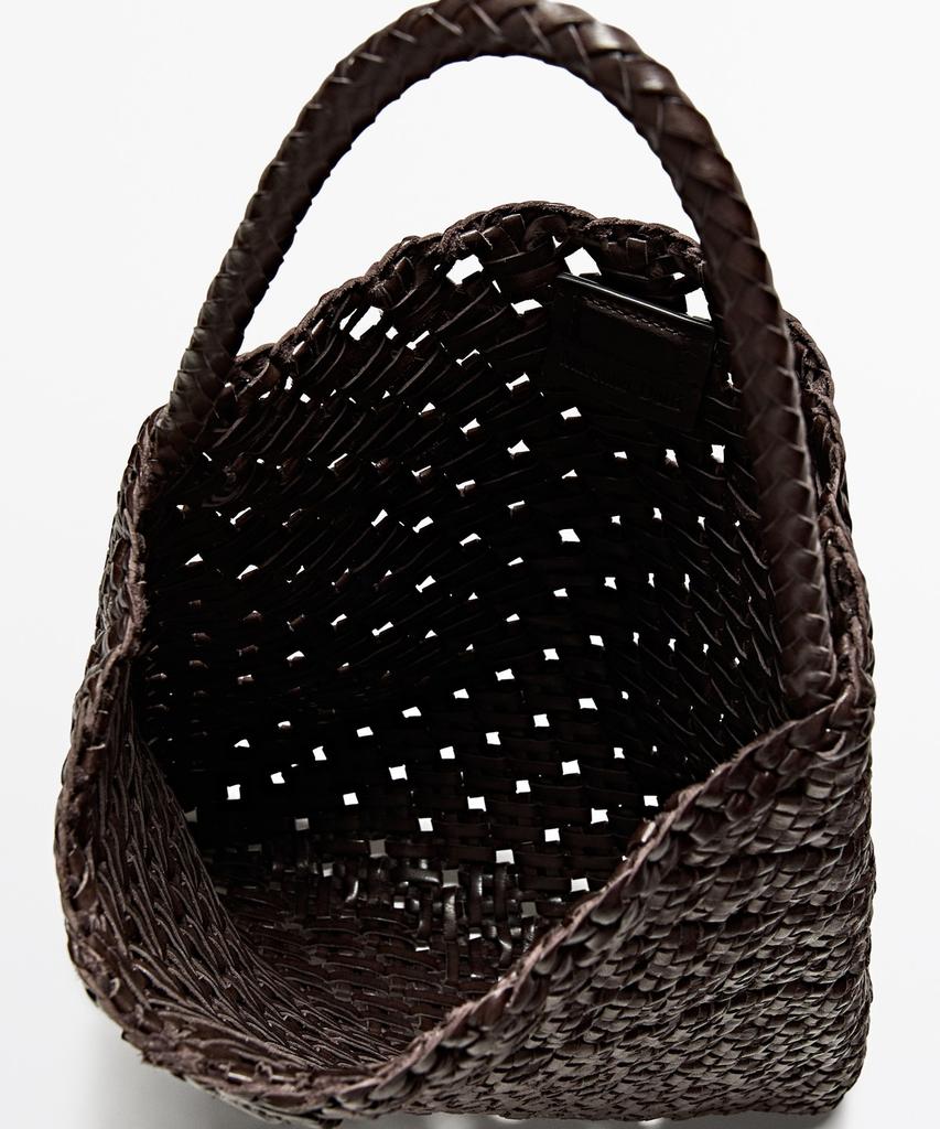 Massimo Dutti Medium Braided Napa Leather Bag