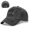 Music Heartbeat Equalizer Baseball Cap Adjustable Polyester Casual Print Sun Protection Unisex Hat