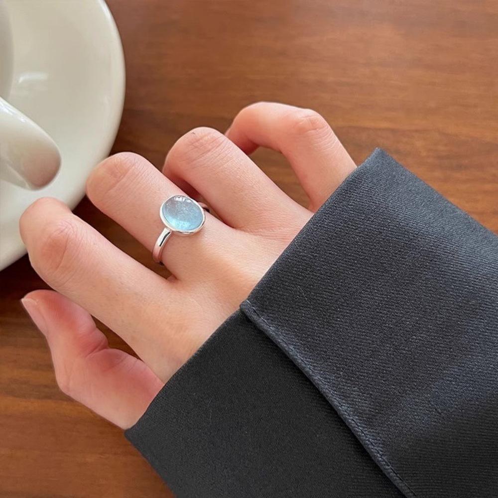 Retro Heavy Industry S plain ring, non-fading opening adjustable index finger ring