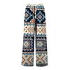 Women's Printed Wide Leg Pants With Pockets High Waist Drawstring Loose Casual Pants