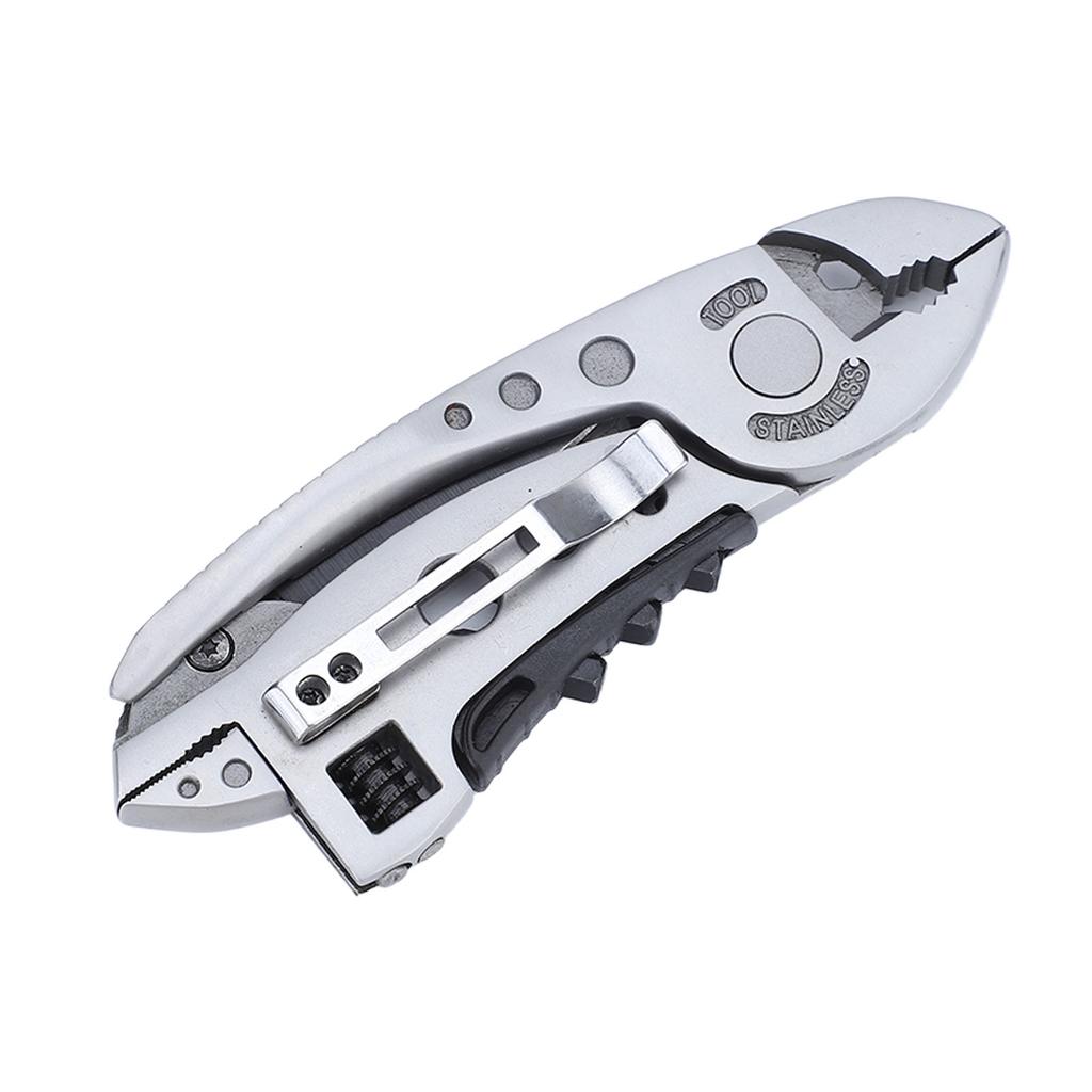 Multitool Wrench 3 Tools Stainless Steel High Hardness Effort Saving Foldable Multitool Pliers for Camping Home Outdoor