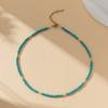 Style Ins Chic Turquoise Beaded Necklace For Women With Highend Aesthetic Appeal