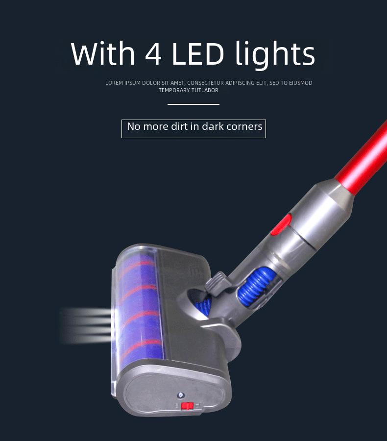 Compatible Electric Suction Floor Brush Head for Dyson V6 V8 V10 Vacuums