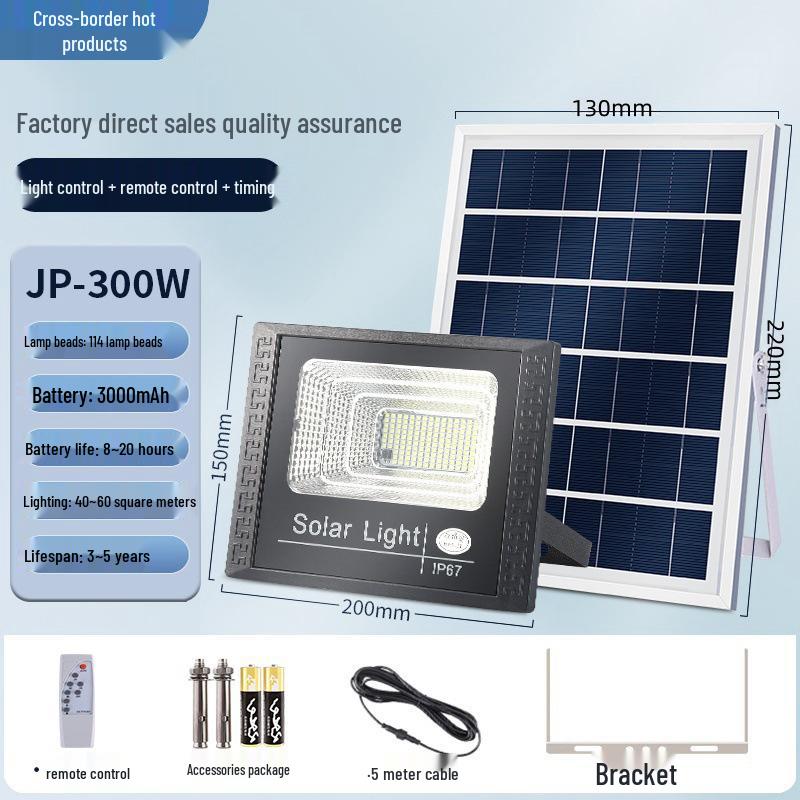 Ultra-Bright High-Power Solar Street & Courtyard Light - Outdoor/Indoor Waterproof Lighting