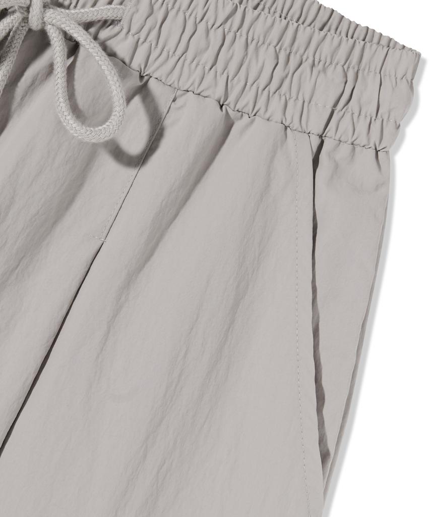 PIANER Nylon One-Pleat String Pants (Light Beige)