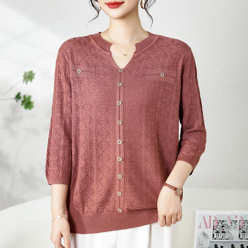 QingHe Cashmere Damski sweter z 30% kaszmiru - Miękki i ciepły pulower z mieszanki wełny