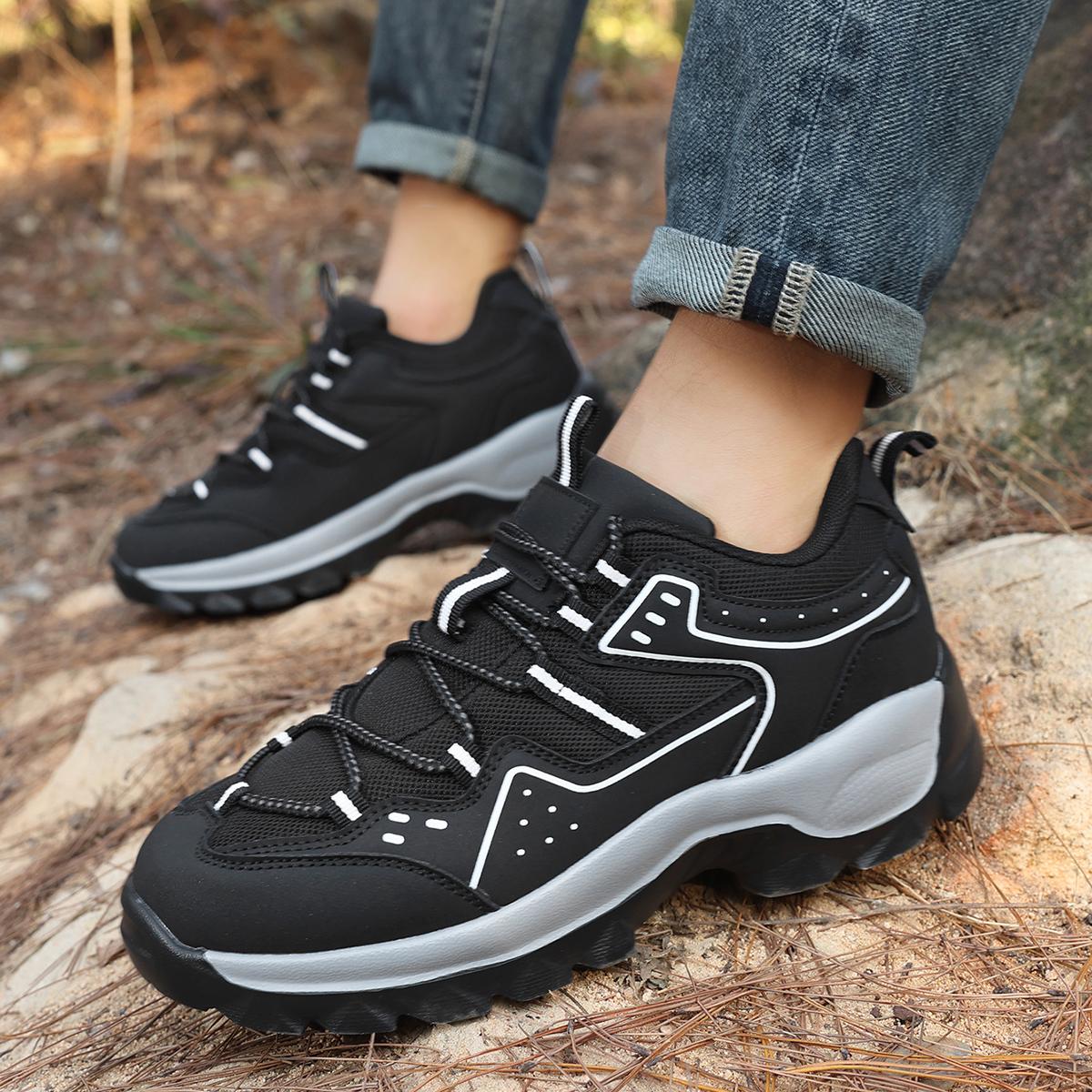 

TUINANLE Running Shoes for Men Mesh Breathable Non Slip Platform Sports Shoes Man s Casual Lace Up Outdoor Hiking Sneakers 46