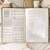 Vintage Stainless Steel Template Ruler Hollow Double-Sided Template Planner Stencil DIY Portable Drawing Ruler for Scrapbooking