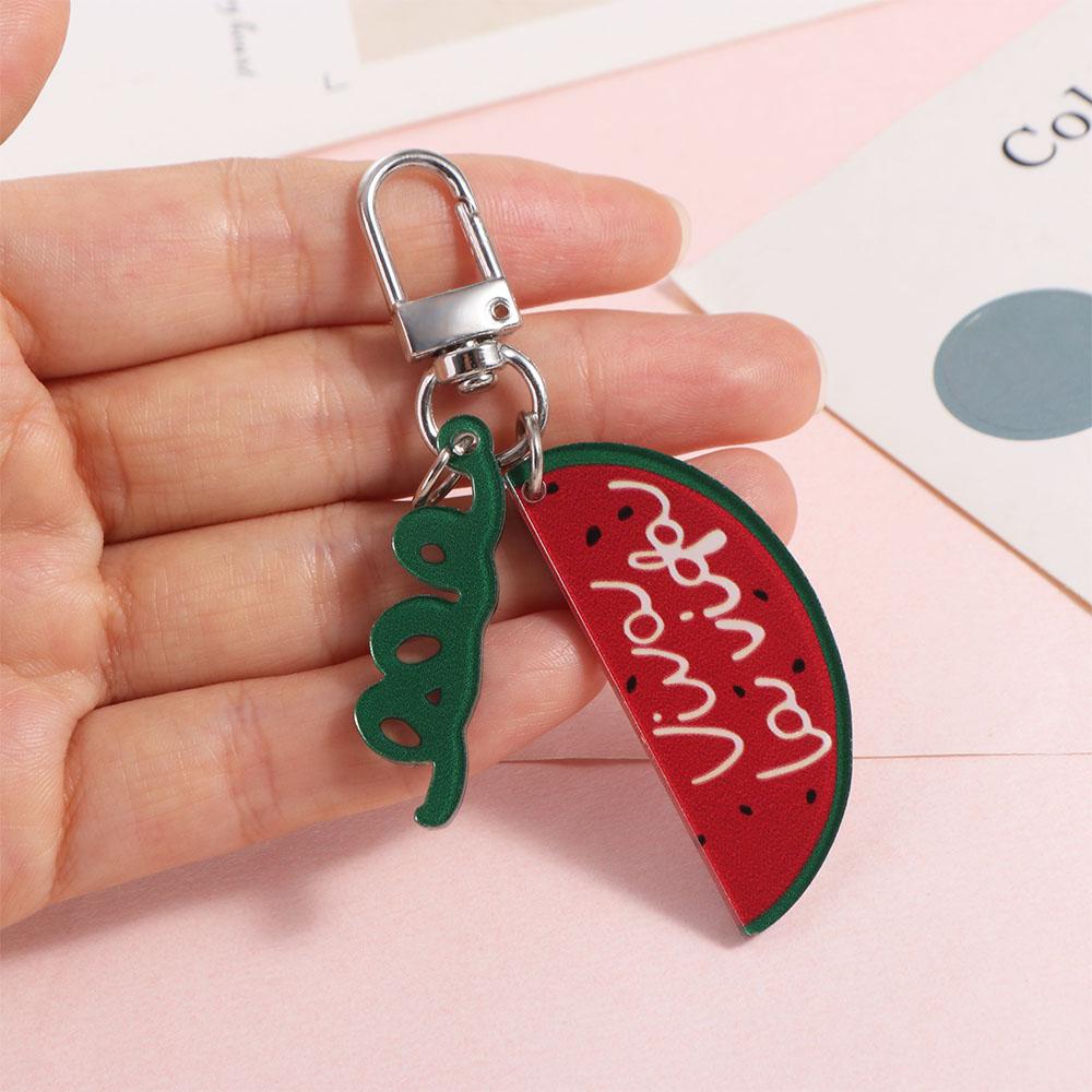 Acrylic Watermelon Pendant Acrylic Shining Watermelon Keychain   Car