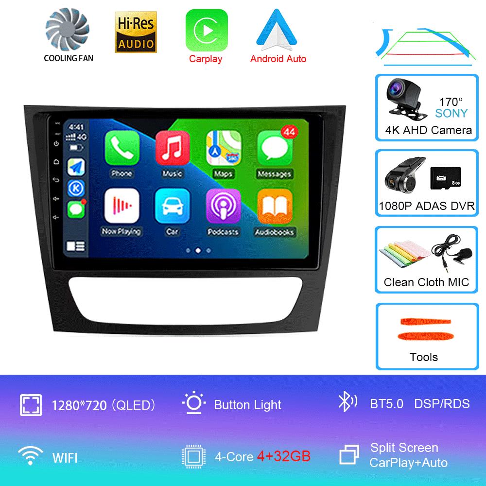 Android 14 Carplay Mașină Pentru Mercedes Benz E-class W211 E200 E220 E300 E350 E240 E270 E280 CLS CLASS W219 2 din Stereo Multimedia
