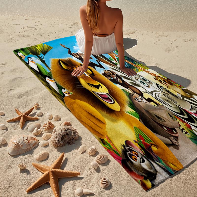 Penguins dventure Beach Towel, Super Soft Microfiber, Gift for Her/Him, Birthday, for Pool, Beach, Travel, Home Decor Fan gifts