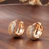Shining Diva Fashion 18k Rose Gold Plated Latest Fancy Stylish Zircon Copper Bali Earrings for Women and Girls