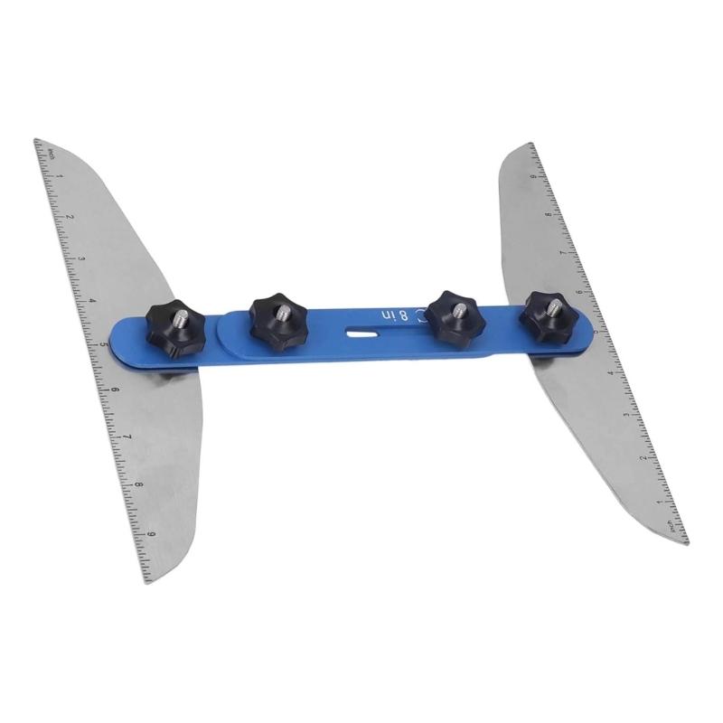 Stair Tread Template Tool 11in-60in Alloy Stair Tread Measuring Tool Stair Tread with Scale for Risers Partition Drywall