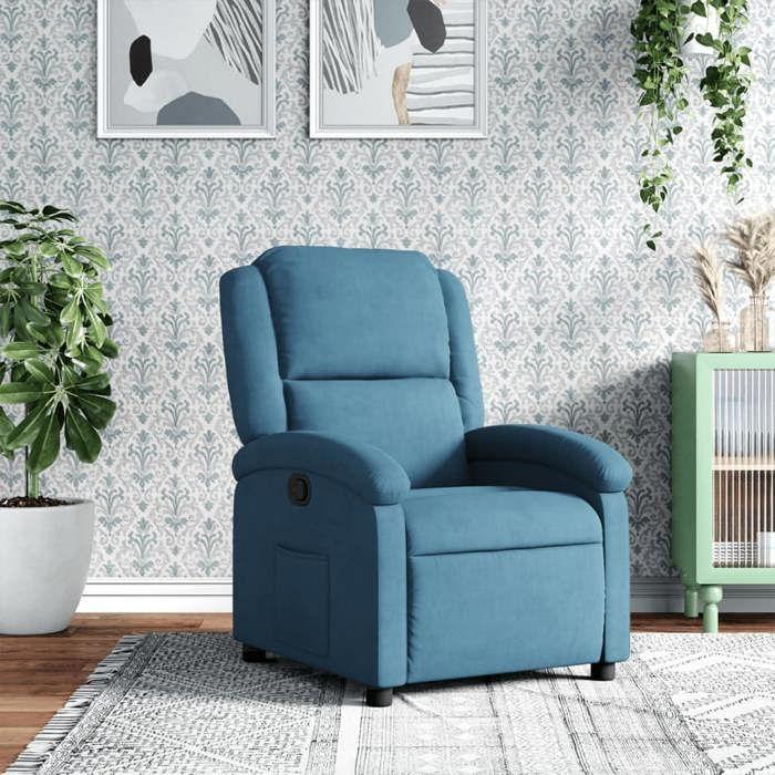 VidaXL Fauteuil Inclinable, Chaise de Relaxation avec Dossier et Repose-Pied, Siège Inclinable, Fauteuil TV de Salon, 371807