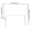 VidaXL LED Headboard Bedroom Furniture Single Bed Accessory Headboard Interior Black 90x5x78/88 3121510