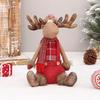 Christmas Decoration New Year Ornament Reindeer Plush Doll Handmade Deer Elk Toys Noel Xmas Home Party Table Decor for Kids Gift