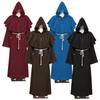 Halloween Cosplay Antikes Kostüm Mittelalterliche Mönchskutte Zaubererkostüm Priesterkostüm Set Rollenspiel