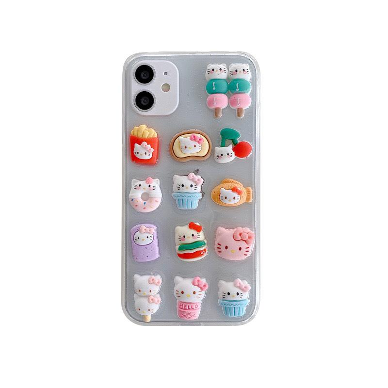 Applicable Iphone16Promax Mobile Phone Case Apple 17 Cartoon Cute Cat 15 Ice Cream 13 Candy Transparent