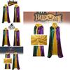 Chic Halloween Adult Hooded Cloak In Various Colors For Spooky Vampire Bride Looks
