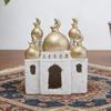 Resin Mosque Statue Tower Ornaments Tower Sculpture Decorative Ramadan Home Decor for Living Room Bedroom Castle Ornament