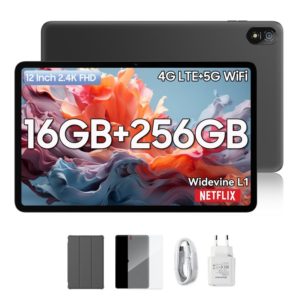 Blackview Tab 18 Tablet 12 Inch 8GB+256GB 16MP 2.4K FHD+ Display 8800mAh Battery Widevine L1 MTK Helio G99 33W