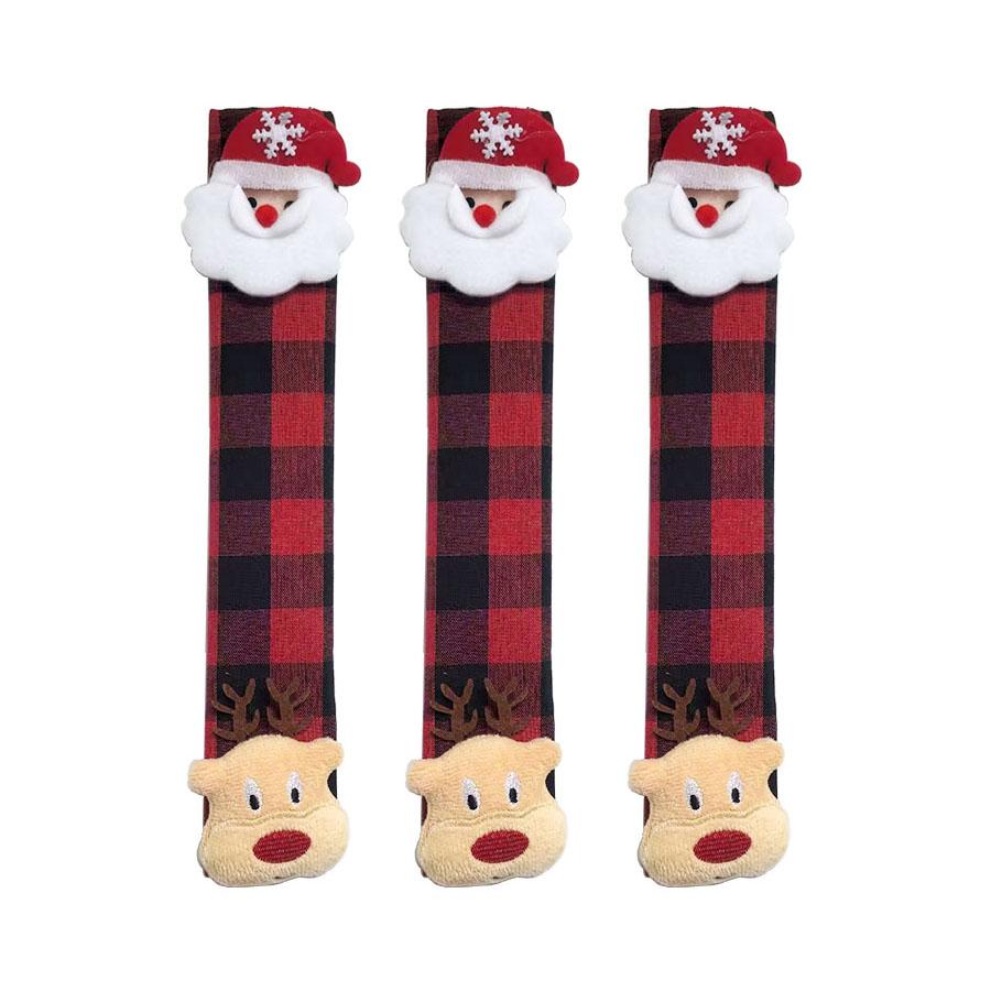 3D Design Abdeckungen Weihnachts-Griffabdeckungen Leicht zu reinigen Elch-Thema Mehrere Größen erhältlich Schutzfunktion Weihnachtsmann-Design