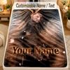 Flannel BlanketKontra K Custom Name Text Personalized Soft Warm Throw Blanket Home Decor Gift