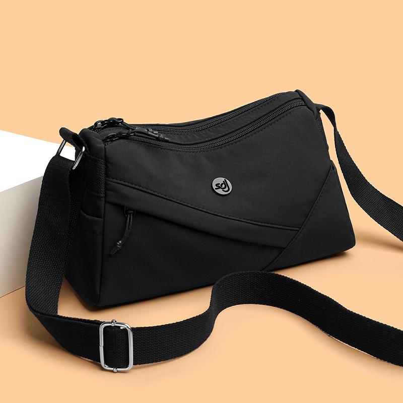 Lightweight Large Capacity Women's Crossbody Bag Lightweight Water-Repellent Nylon Shoulder Bag