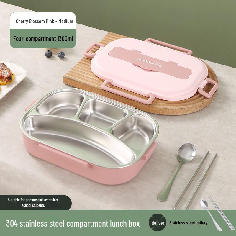 ZISIZ Portable Microwavable Partitioned Lunch Box