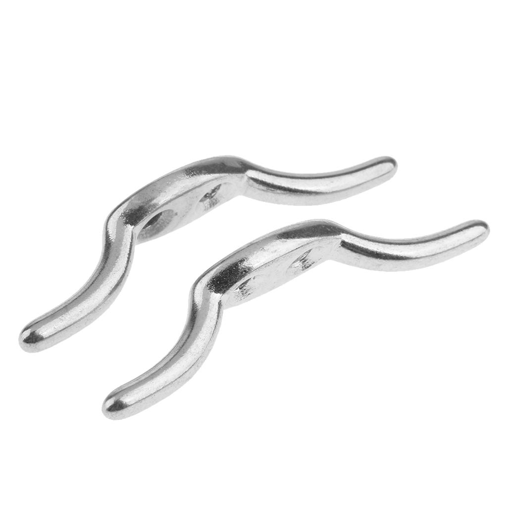 2Pcs Stainless Steel Rope Cleat Deck Mooring Marine Line Flag Anchor 67mm 3