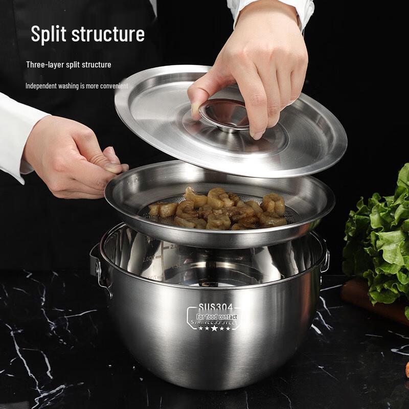 LETGANT 304 Stainless Steel Lard & Oil Storage Pot