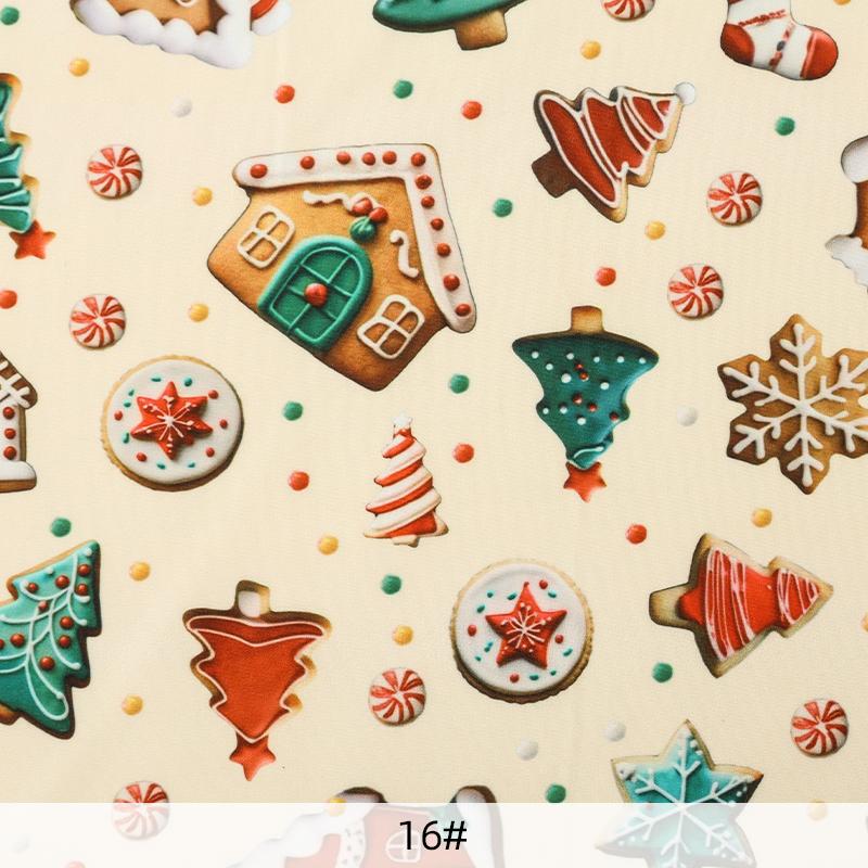150x50cm Christmas Series Printed Fabric For Christmas Decoration, Tablecloths, Sofa Cover Handmade DIY Sewing Fabrics TJ21839
