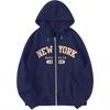 New Fashion Letter Print Zipper Sweater Men's and Women's Autumn and Winter Casual Fleece Hoodie