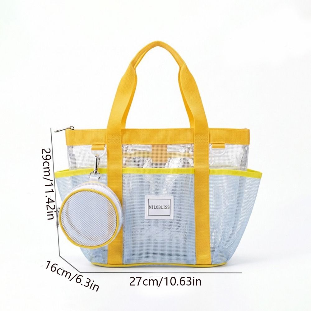 Large Capacity Mesh Swimming Bag Waterproof Shoulder Bag Portable Beach Tote Bag  Beach