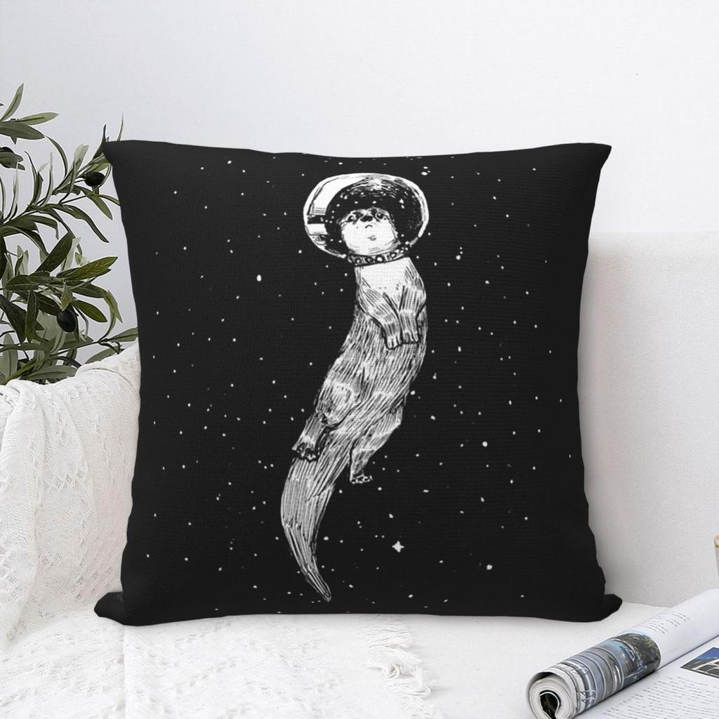 Drifting In Otter Space (Best For Color) Square Pillowcase Cushion Cover Pillow Case Throw Pillow Cover for Home Sofa