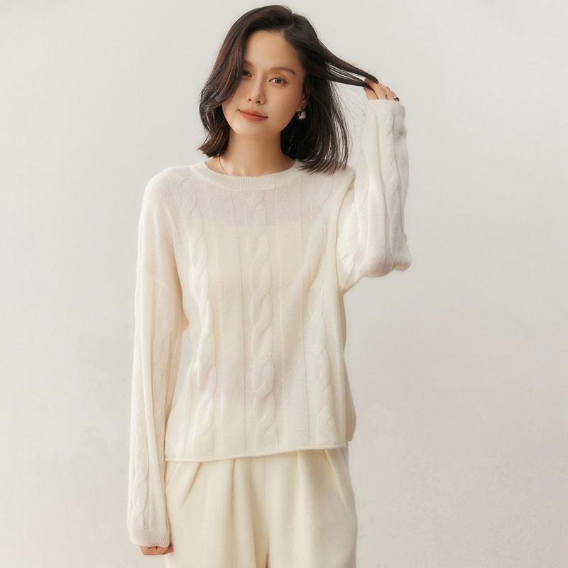 Qinghe 100% Pure Cashmere Women's Sweater - Ultra Soft Luxury Winter Pullover